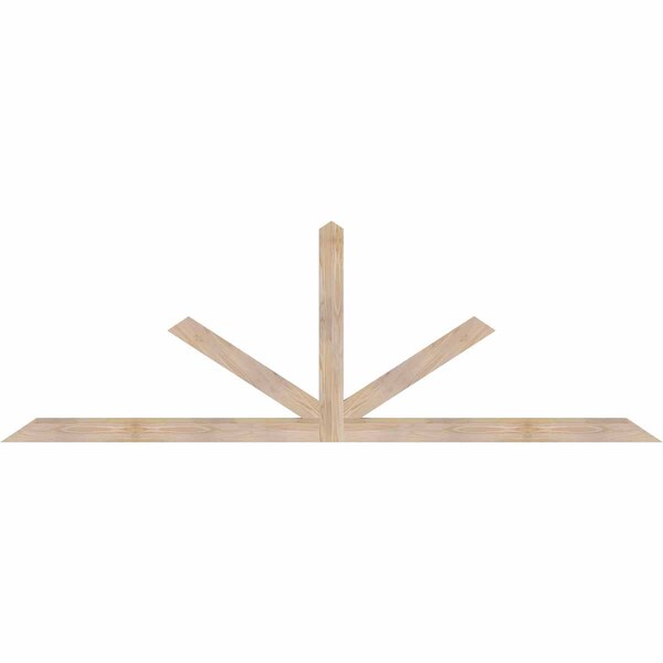 Ekena Millwork Saratoga Smooth Timber Gable Bracket, Douglas Fir, 96"W x 32"H x 1 1/2"D x 3 1/2"F, 8/12 Pitch GBW096X32X0204SAR00SDF - main